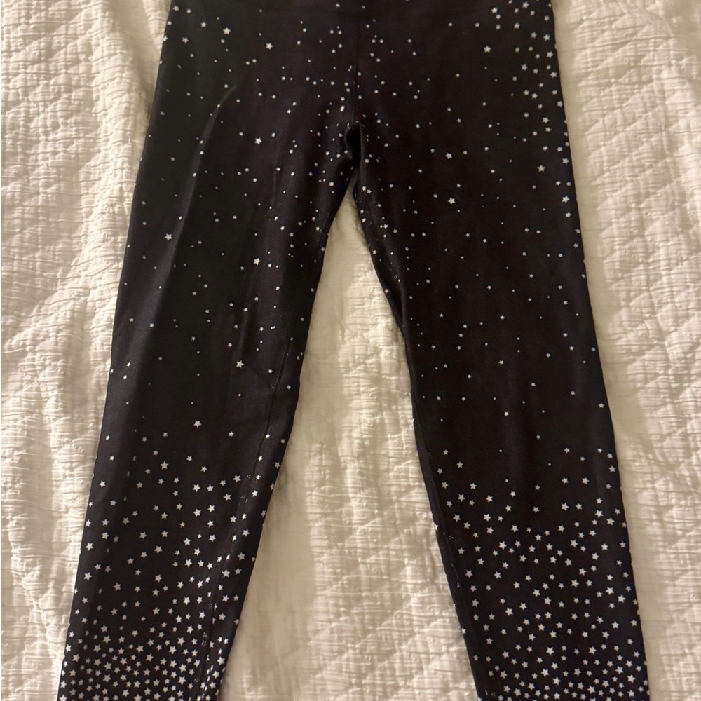 NWOT - WITH Star Patterned Peloton Black Leggings